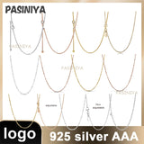925 Sterling Silver Necklace Adjustable Chain Accessory