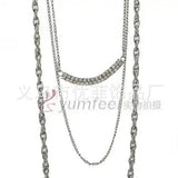 N1312 Multi-layer Tassel Drill Claw Necklace