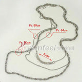 N1312 Multi-layer Tassel Drill Claw Necklace