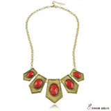 N1327 Metal Piece Party Necklace Women's Clothes Chain Jewelry