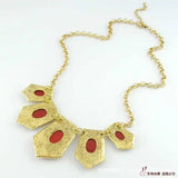 N1327 Metal Piece Party Necklace Women's Clothes Chain Jewelry