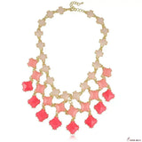 Personalized Gradient Plaid Tassel Necklace Short Necklace