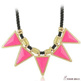 Geometric Triangle Pendant Necklace Short Necklace