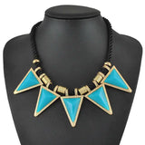 Geometric Triangle Pendant Necklace Short Necklace