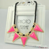 Geometric Triangle Pendant Necklace Short Necklace