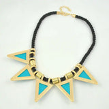 Geometric Triangle Pendant Necklace Short Necklace
