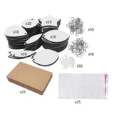N1HE 50Pcs Wooden Sublimation Earring Blanks for DIY Craft