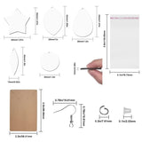 N1HE 50Pcs Wooden Sublimation Earring Blanks for DIY Craft