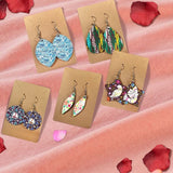 N1HE 50Pcs Wooden Sublimation Earring Blanks for DIY Craft