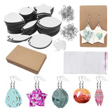 N1HE 50Pcs Wooden Sublimation Earring Blanks for DIY Craft