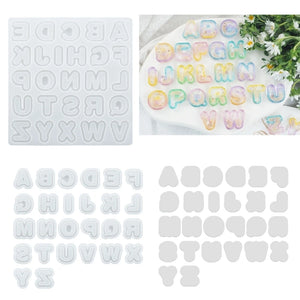 English Letter Silicone Molds Fondant Chocolate Moulds Baking Soap Clay Tools