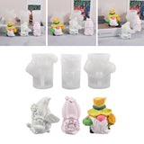 Santa Claus Resin Casting Mold Epoxy Bearded Dwarf Christmas
