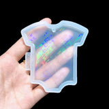 N1HE Baby Clothes Mold Silicone Pendant Resin Molds with Hole