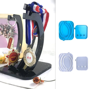 Silicone Jewelry Holder Resin Casting Mold Pendant Necklace Organizer Stand