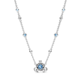 925 Sterling Silver Snake Bone Chain Necklace Hollow Floral Love