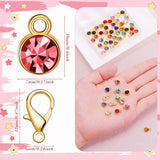 12 Colors Birthstone Charms 180 Pcs DIY Beads Set for Jewelry Making