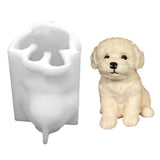 Large Dog Candle Silicone Mold for Desktop Decor