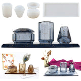 Resin Molds Bathroom Accessories Set Toothbrush Cup Diffuser Bottle Mold