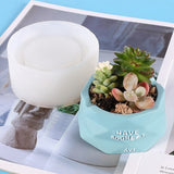 DIY Flower Pot Silicone Mold for Succulents Resin Moulds