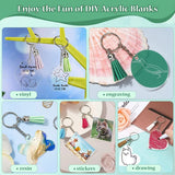 Acrylic Keychain Set: 60 Blanks, Tassels, Rings, Extension Chain