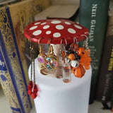 Round Mushroom Earring Display Stand 26 Holes Jewelry Holder