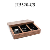 Solid Wood Jewelry Box for Women Rustic Walnut Necklace Organizer