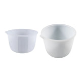N58F Silicone Measuring Cup 600/1000ml Transparent Scale Cups for Resin Art