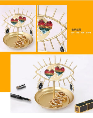 Vintage Jewelry Tree Organizer Box Necklace and Earrings Ring Tree Stand