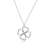 925 Sterling Silver Snake Bone Chain Necklace with Bow Love Heart Design