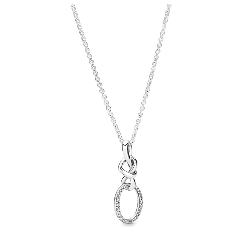 925 Sterling Silver Snake Chain Necklace Bow Heart Pendant