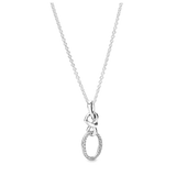 925 Sterling Silver Snake Chain Necklace Bow Heart Pendant