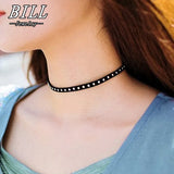 90's Inspired Rivet Necklaces Vintage Punk Gothic Choker Necklace