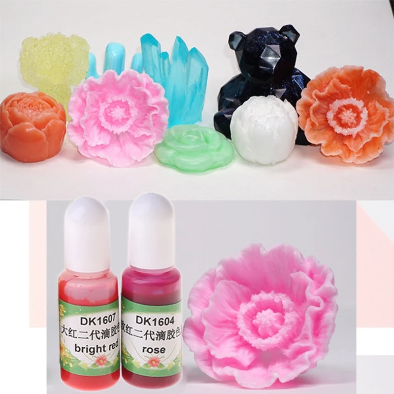 N7MF 24 Colors Crystal Epoxy Pigment UV Resin Dye DIY Jewelry Colorant Art