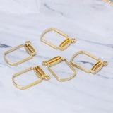 N80E 5Pcs Floating Bottles Metal Frame Pendant Bezels