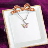Butterfly Gemstone Mood Necklace Temperature Change Pendant Jewelry