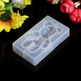 Silicone Pendant Mould Resin Bear Shape DIY Jewelry Making Tool