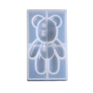 Silicone Pendant Mould Resin Bear Shape DIY Jewelry Making Tool