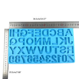 Epoxy Resin Mold Letters Number LED Night Light Ornaments Silicone Mould DIY