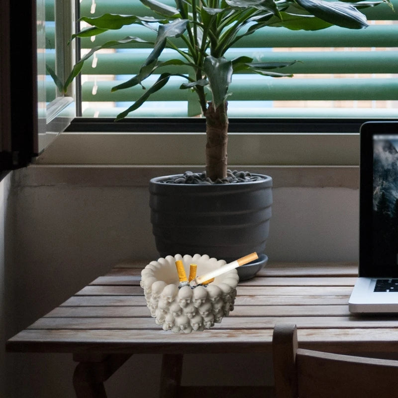Epoxy Resin Mold Skull Ashtray DIY Candle Holder