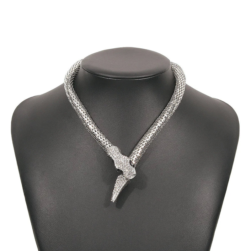 Exaggerated Snake Necklace Punk Hip Hop Necklace Chaoku Street Show