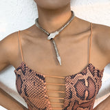 Exaggerated Snake Necklace Punk Hip Hop Necklace Chaoku Street Show