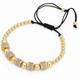 4 Pave & CZ Charms Bead Jewelry for DIY Snake Chain Bracelet Bangle