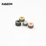 4 Pave & CZ Charms Bead Jewelry for DIY Snake Chain Bracelet Bangle