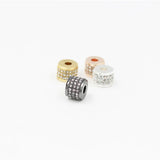 4 Pave & CZ Charms Bead Jewelry for DIY Snake Chain Bracelet Bangle