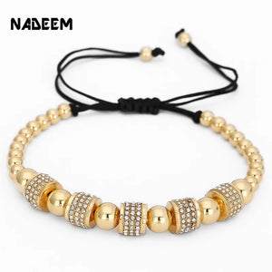 CZ Charm Anil Arjandas Bracelet Micro Pave Setting Czech Braiding