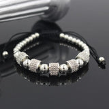 CZ Charm Anil Arjandas Bracelet Micro Pave Setting Czech Braiding