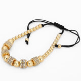 CZ Charm Anil Arjandas Bracelet Micro Pave Setting Czech Braiding