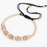 CZ Charm Anil Arjandas Bracelet Micro Pave Setting Czech Braiding