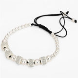 CZ Charm Anil Arjandas Bracelet Micro Pave Setting Czech Braiding
