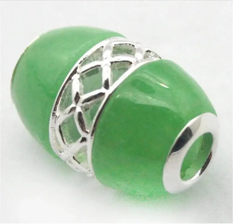 NATURAL GREEN Jade 925 Silver LUCKY RICH PENDANT